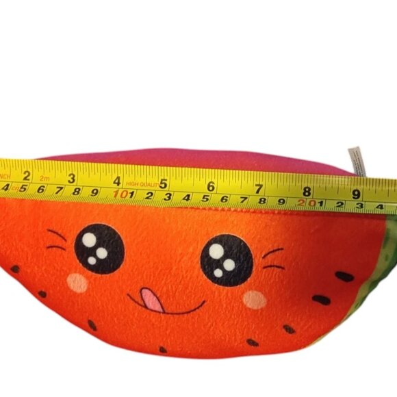 Funziez! Watermelon Plush Decorative Throw Pillow - Novelty Mardi Gras Plush - Picture 4 of 6